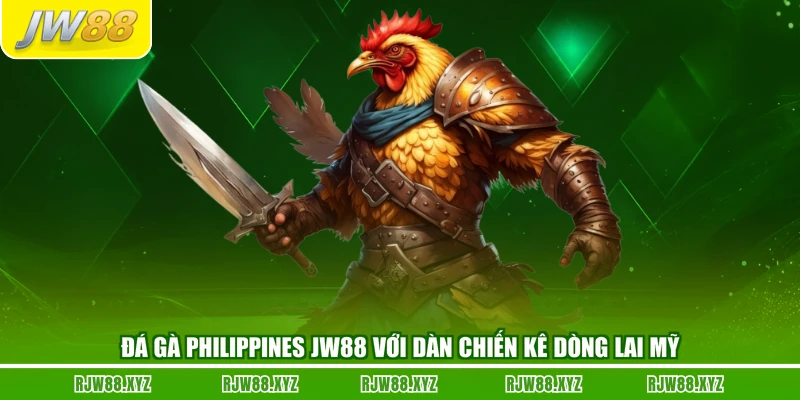Đá Gà Philippines JW88 Với Dàn Chiến Kê Dòng Lai Mỹ