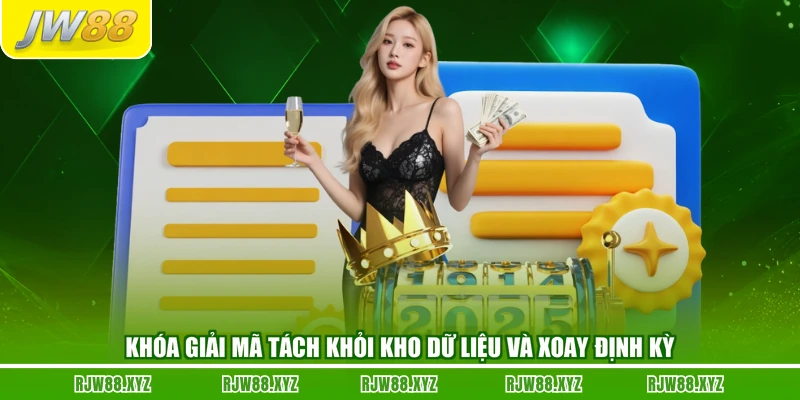Khóa giải mã tách khỏi kho dữ liệu và xoay định kỳ