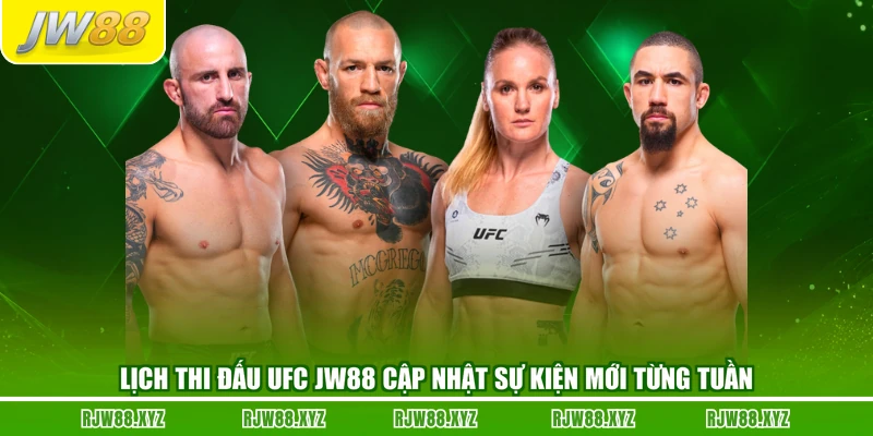 Lịch Thi Đấu UFC JW88 Cập Nhật Sự Kiện Mới Từng Tuần