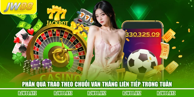 Phần quà trao theo chuỗi ván thắng liên tiếp trong tuần