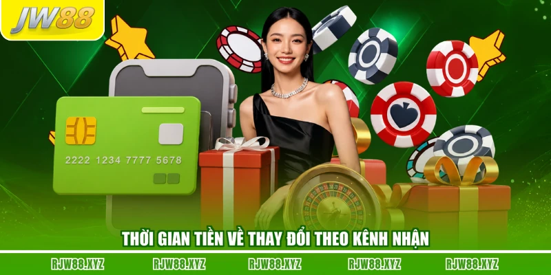 Thời gian tiền về thay đổi theo kênh nhận